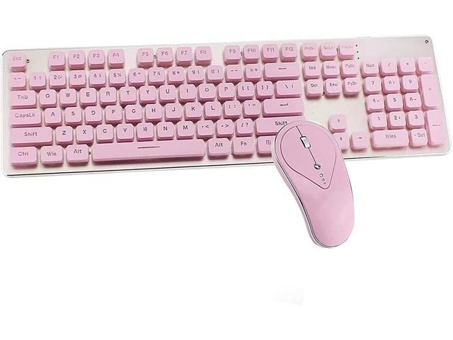 4GHz Full Size Ultra-Thin Keyboard Mouse for Computer,Laptop,PC (Pink with White Backlit) - Newegg.com