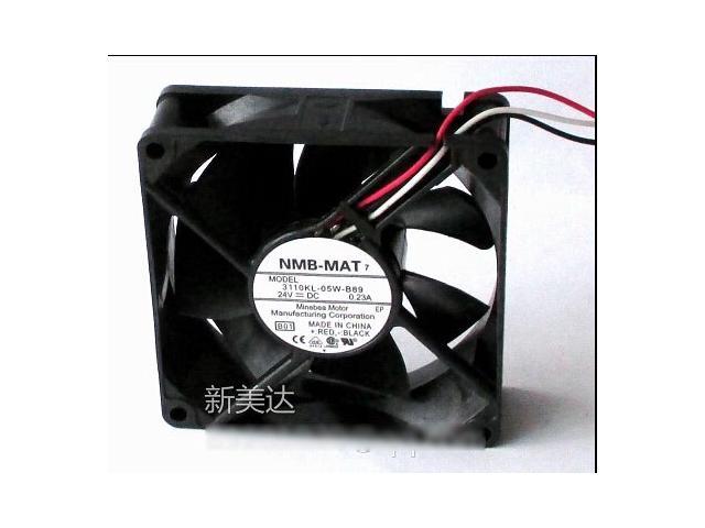 Original NMB-MAT 3110KL-05W-B89 B01 8025 2 Balls Bearing Cooling fan with  24V 0.23A 80*80*25mm 3 Wires - Newegg.com