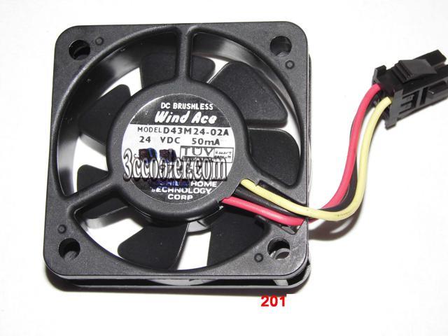 Wind ACE 4013 D43M24-02A 24V 50mA DC Brushless Fan,Server Fan,Cooling Fan