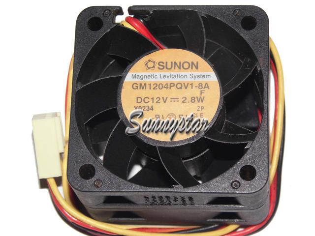 SUNON 4028 GM1204PQV1-8A square cooling fan with 12V 2.8W 3-wires ...