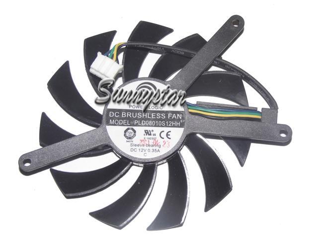 single Cooler of Power Logic PLD08010S12HH with 12V 0.35A 4-Wires ...