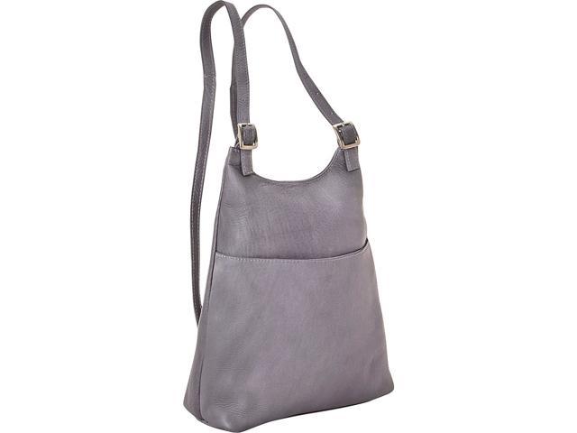 Le Donne Leather Women&#39;s Sling BackPack Purse, Gray - 0