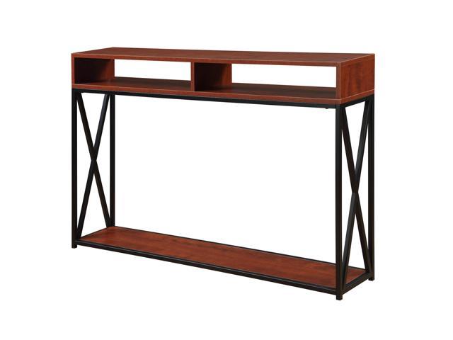 Convenience Concepts Tucson Deluxe 2 Tier Console Table, Cherry ...