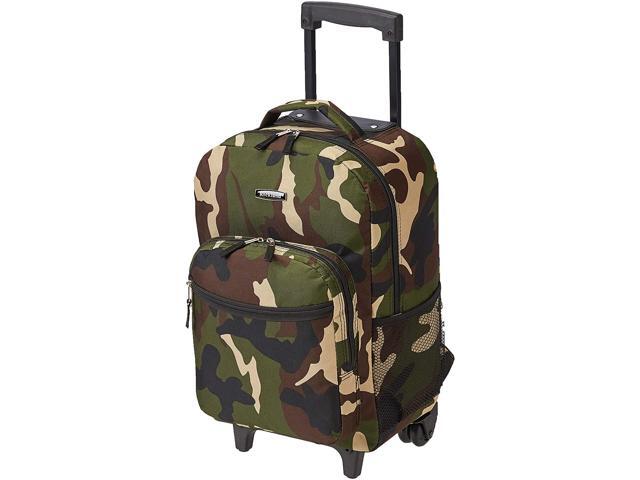 camouflage rolling backpack