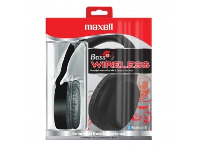 Maxell Bass 13 Wireless Headphone with Mic, Black 199793