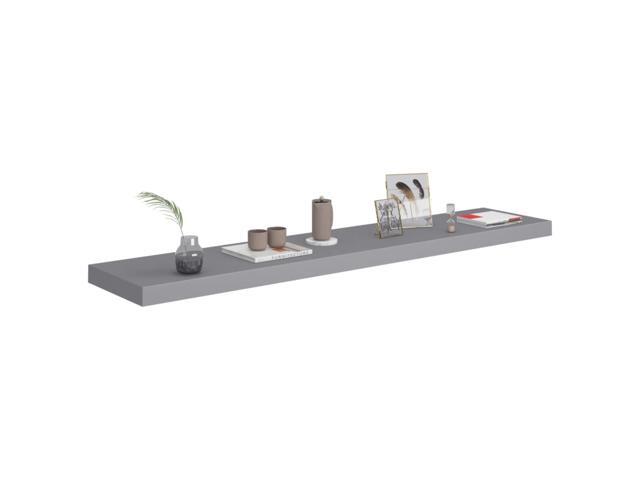 vidaXL Floating Wall Shelf Gray 47.2x9.3x1.5 MDF - Newegg.com
