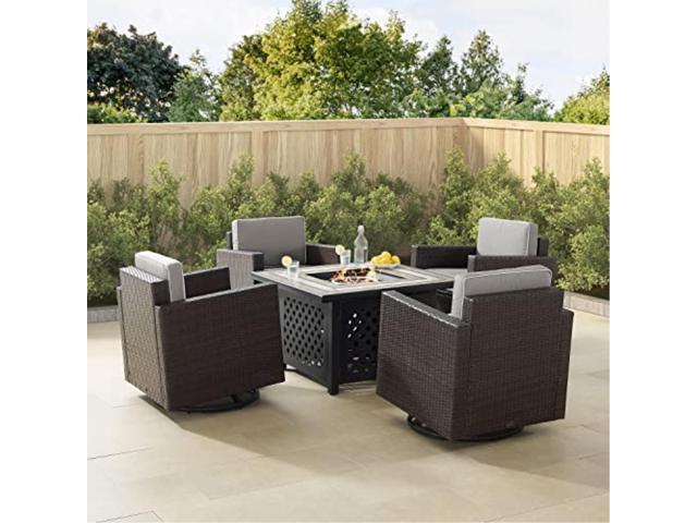 Palm Harbor 5pc Outdoor Wicker Conversation Set W Fire Table Tucson 4 Swivel Rocking Chairs Newegg Com Palm Harbor 5pc Outdoor Wicker, Outdoor Patio Furniture Tucson