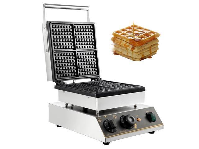 Commercial Nonstick Electric 9pcs Square Belgian Waffle Maker Iron Baker Machine 