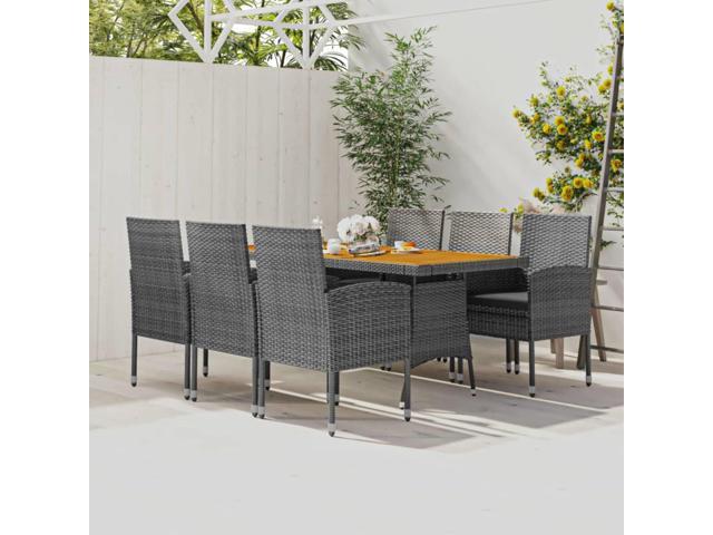 vidaxl 7 piece outdoor dining set