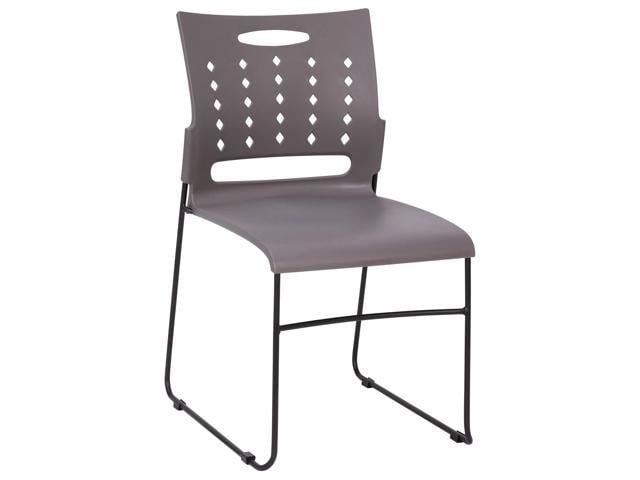 Photo 1 of *****5 chairs****8HERCULES Series 881 lb. Capacity Gray Sled Base Stack Chair with Air-Vent Back