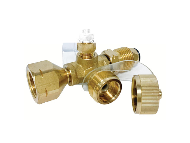 Suburban 4-Port Propane Tee- Inlet: Female POL, 1/4