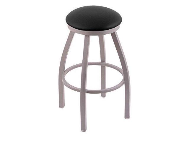 802 Misha 30 Bar Stool With Anodized Nickel Finish Black Vinyl