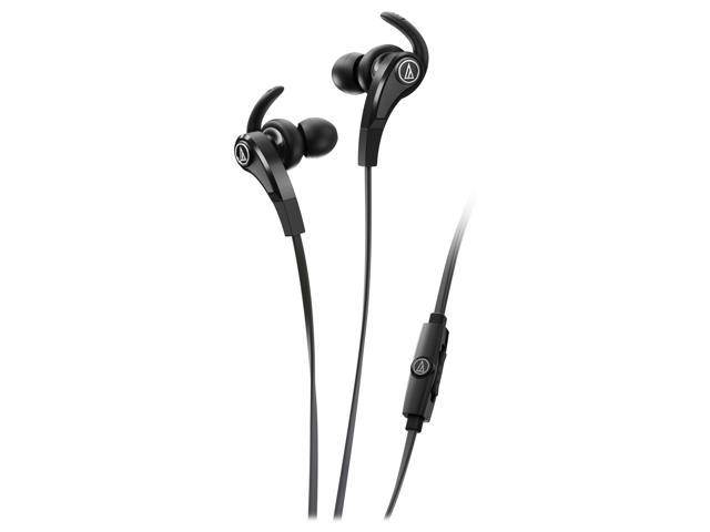 Audio Technica - ATH-CKX9ISBK - Audio-Technica SonicFuel In-Ear Headphones with In-Line Mic & Control - Stereo - Black -