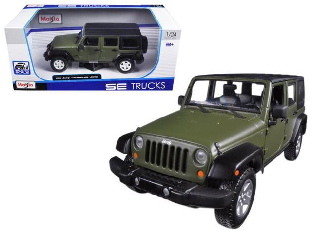 2015 Jeep Wrangler Unlimited Green 1/24 Diecast Model Car by Maisto -  