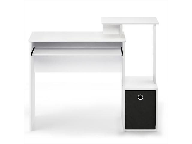 Furinno Econ Multipurpose Home Office Computer Writing Desk, White/Black