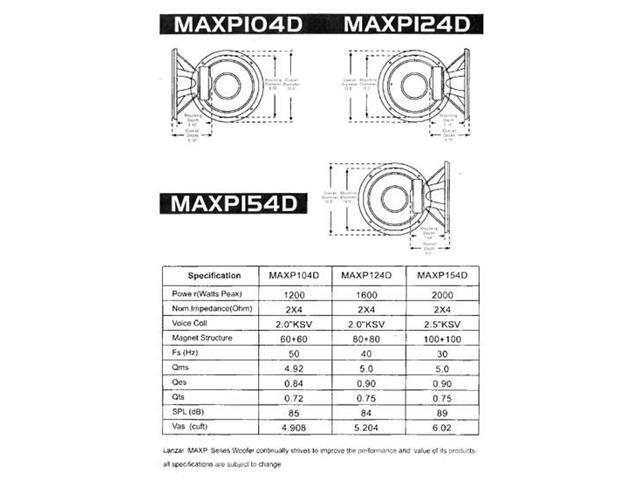 subwoofer lanzar max 12