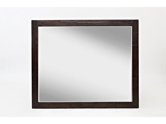 Rustic Wooden Framed Mirror With Rough Edges Brown Newegg Com
