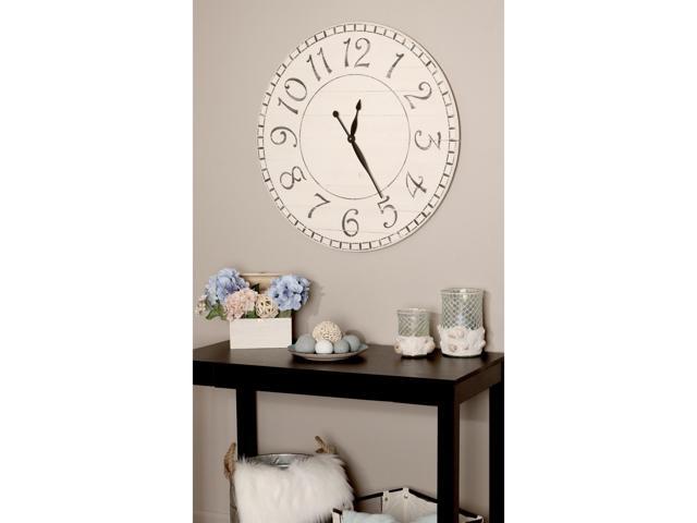 Brandtworks Oversized Antique White Farmhouse Wall Clock 36 X Newegg Com