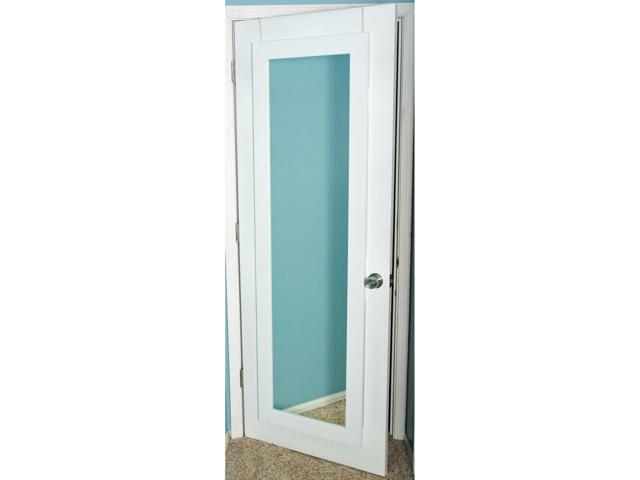 Brandtworks Bm3thinh Modern Over The Door Full Length Dressing Mirror Matte White Newegg Com