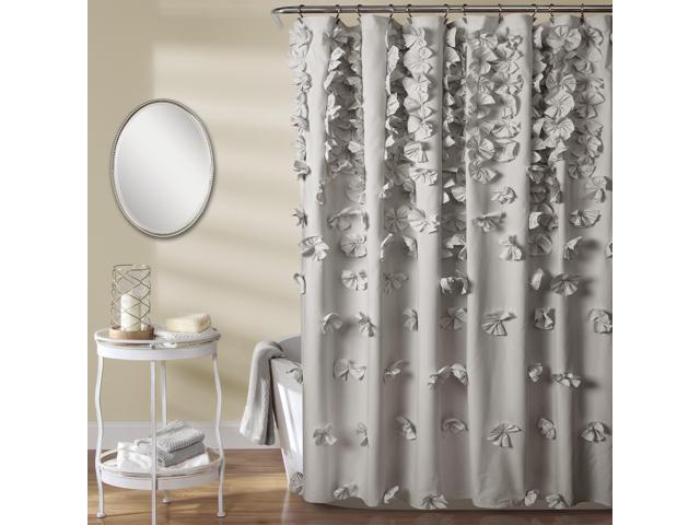 Lush Decor Riley Shower Curtain 72 X 72 Light Gray Newegg Com