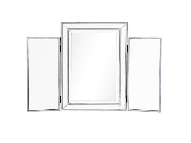 Elegant Decor Mf72005 Antique Hand Painted Silver Trifold Mirror 36 X 24 In Newegg Com