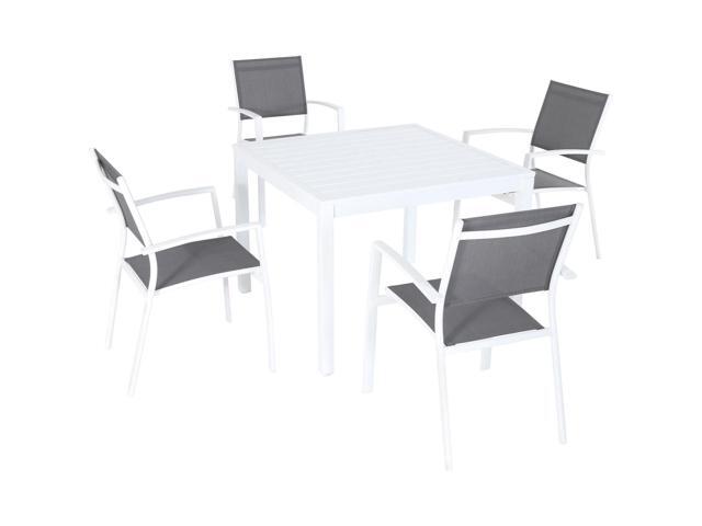 Mod Furniture Harper 5 Piece Outdoor Dining Set With 4 Sling Arm Mod Furniture Harper 5 Piece Outdoor Dining Set With 4 Sling Arm Chairs And A 38 Square Table