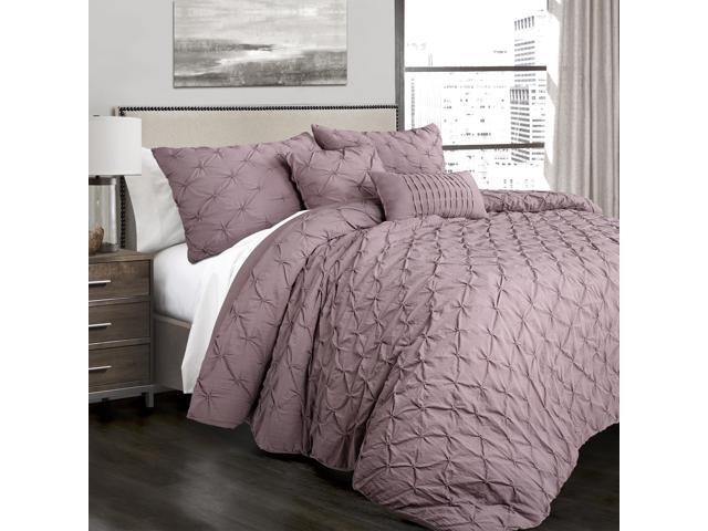 Lush Decor Ravello Pintuck 5 Piece Comforter Set King Woodrose Lush Decor Ravello Pintuck 5 Piece Comforter Set King Woodrose
