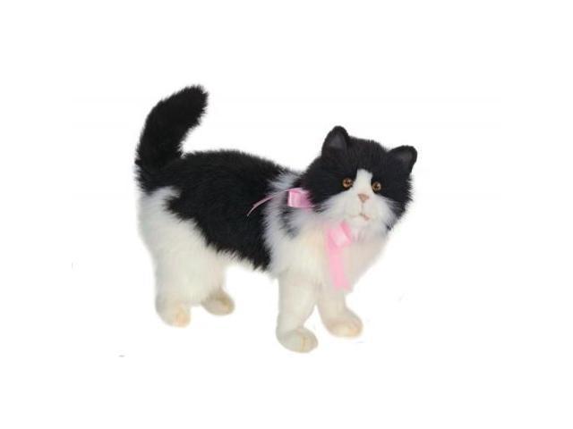 hansa black and white cat plush