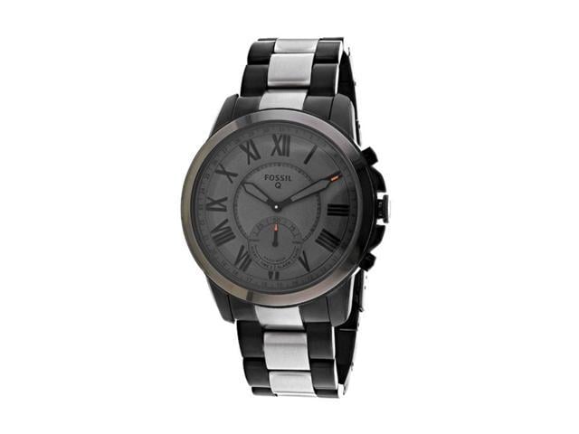 fossil q men's grant stainless steel hybrid smartwatch