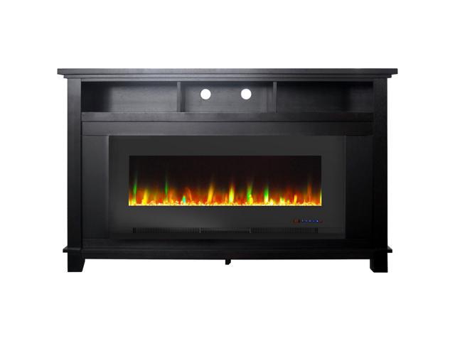 San Jose Electric Fireplace Tv Stand In Black With Color Changing