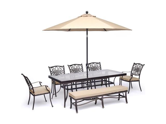 hanover traditions cast top umbrella side table