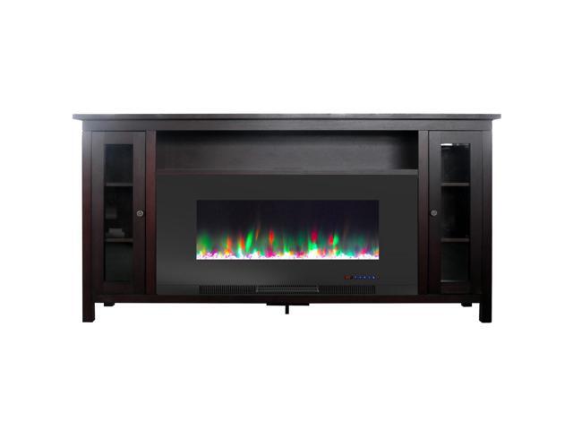 Somerset 70 In Mahogany Electric Fireplace Tv Stand With Multi