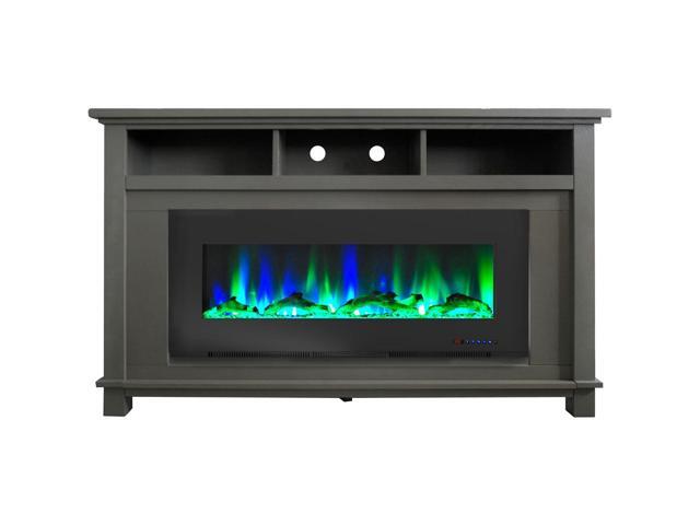 San Jose Fireplace Entertainment Stand In Gray With 50 Color