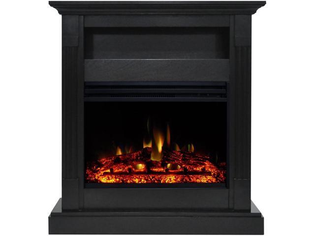 Sienna 34 In Electric Fireplace Heater With Black Mantel