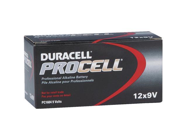 Duracell Procell Alkaline Batteries 9V 12/Box PC1604BKD