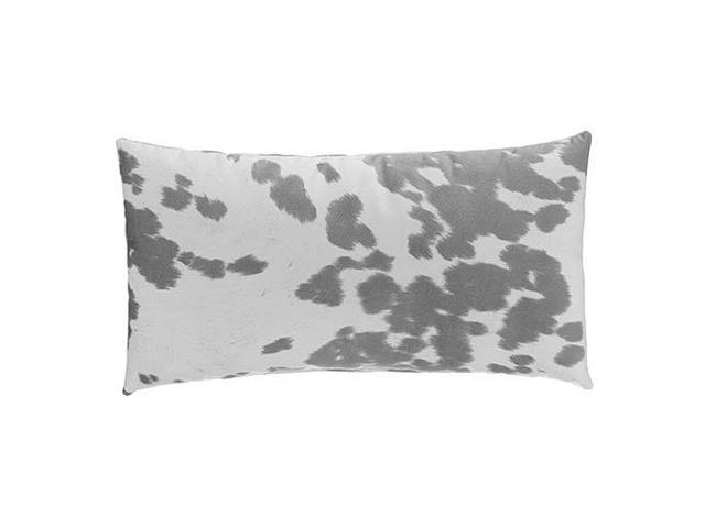 Faux Cowhide Sueded Lumbar Pillow 22 X 12 Grey Newegg Com