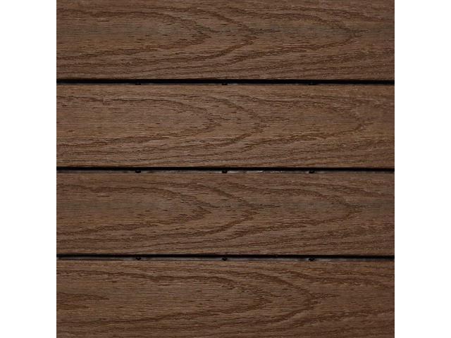 10 Case 1 x 1 NewTechWood US-QD-ZX-IP Ultrashield Naturale Outdoor Composite Quick Deck Tile Brazilian Ipe