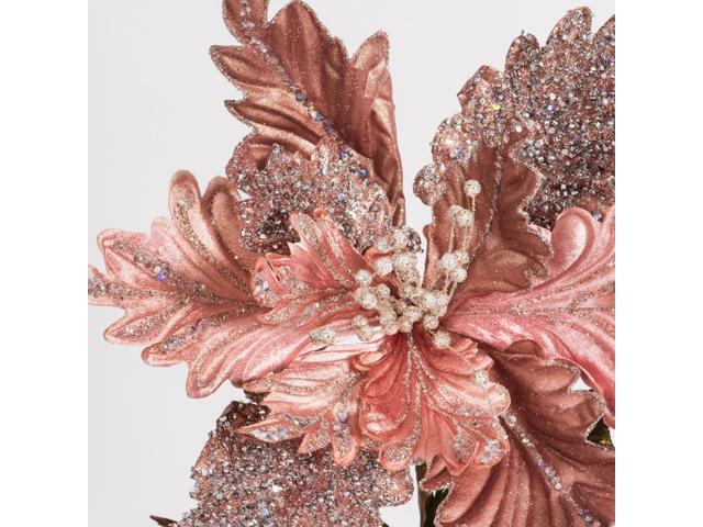 Vickerman 30 Copper Mini Flower Glitter Spray 6 per bag.