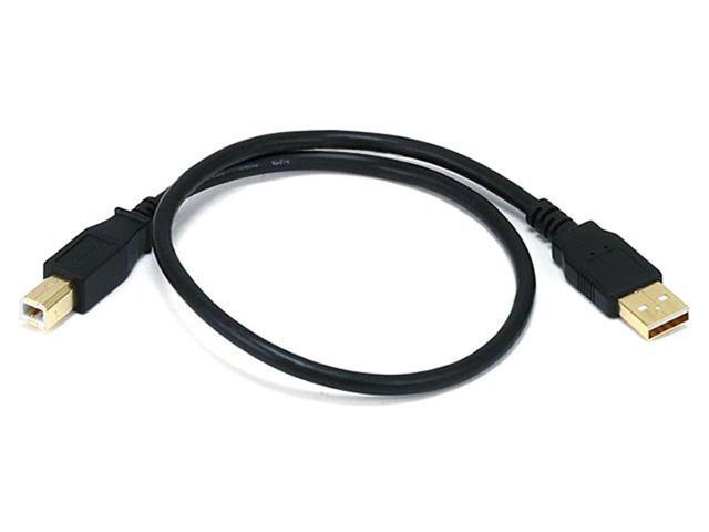 Monoprice USB-A to USB-A 2.0 Cable Gold Plated White28//24AWG 10 Feet