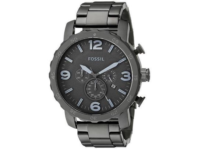 Fossil Nate Chronograph Black Dial Black Ion-plated Mens Watch JR1401 - Newegg.com