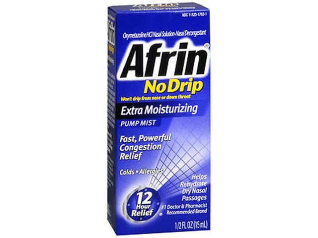 Afrin 12 Hour No Drip Pump Mist Extra Moisturizing - 0.5 oz - Newegg.com