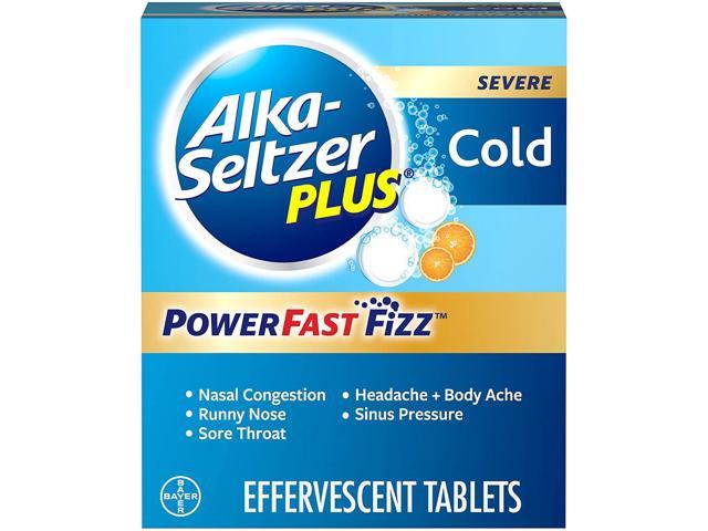 Alka-Seltzer Plus Cold Effervescent Tabs, Orange, 20ct - Newegg.com