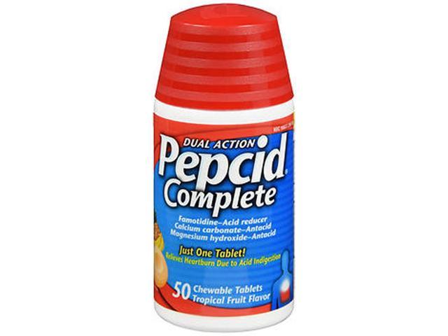 Pepcid Complete Chewable Tablets Tropical Fruit Flavor - 50 ct