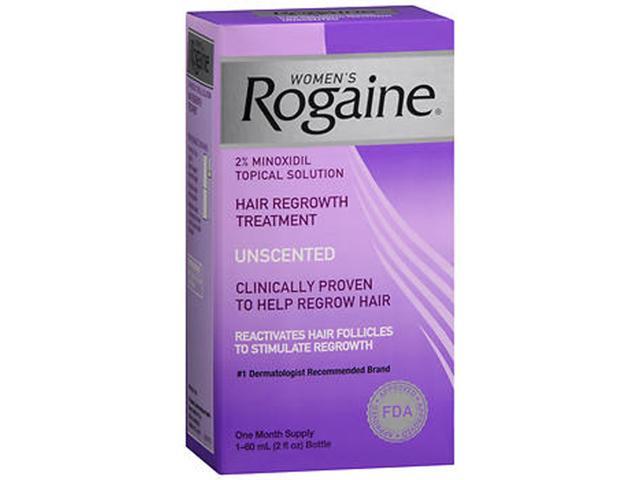 Rogaine Women's Topical Solution, Hair Regrowth Treatment, Unscented ...