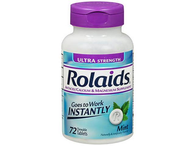 Rolaids Ultra Strength, Mint  Chewable - 72 Tablets