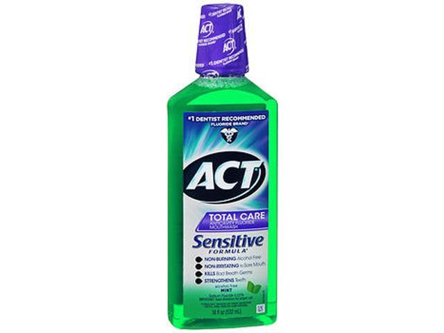 Photo 1 of **EXP 10/2024** Act Total Care Anticavity Fluoride Mouthwash Sensitive Formula Mint - 18 oz