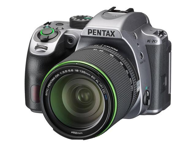 Pentax K-70 DSLR with SMC DA 18-135mm f/3.5-5.6 ED AL CD WR Lens, Silver #16994