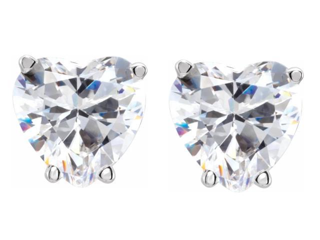 0.75ct. Princess Diamond Stud Earrings 14kt White Gold G-H, VS2