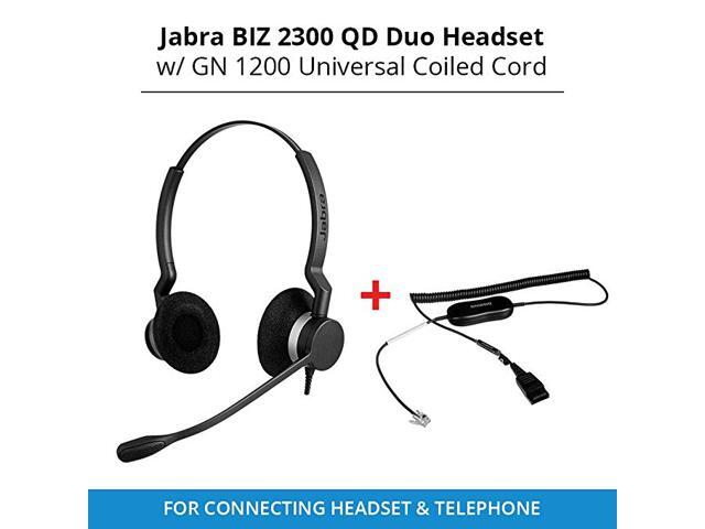 jabra biz 2300 duo qd headset with jabra link 230