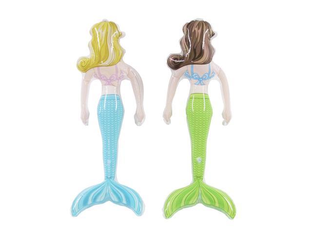 Treasure Gurus 2pc Inflatable Mermaid Set Swimming Pool Water Float ...